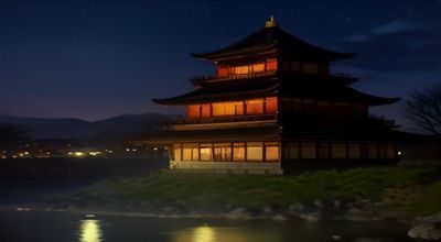 手机屏幕显示诈骗警告弹窗，背景模糊的城市夜景，画面带有警示感，与黄p诈骗风险提示主题相关